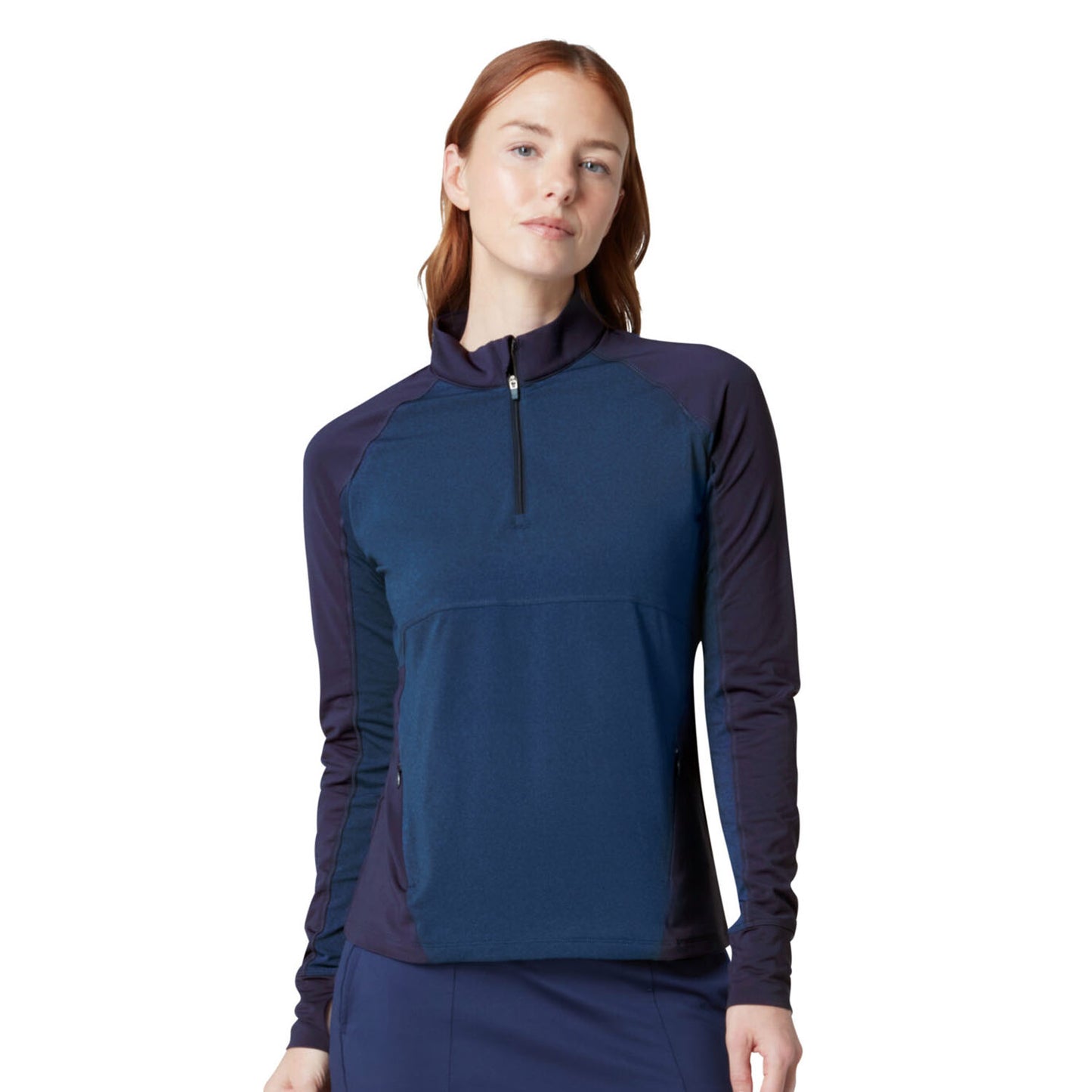 Callaway Women's Soft-Stretch Water Repellent 1/4 Zip Top in Navy