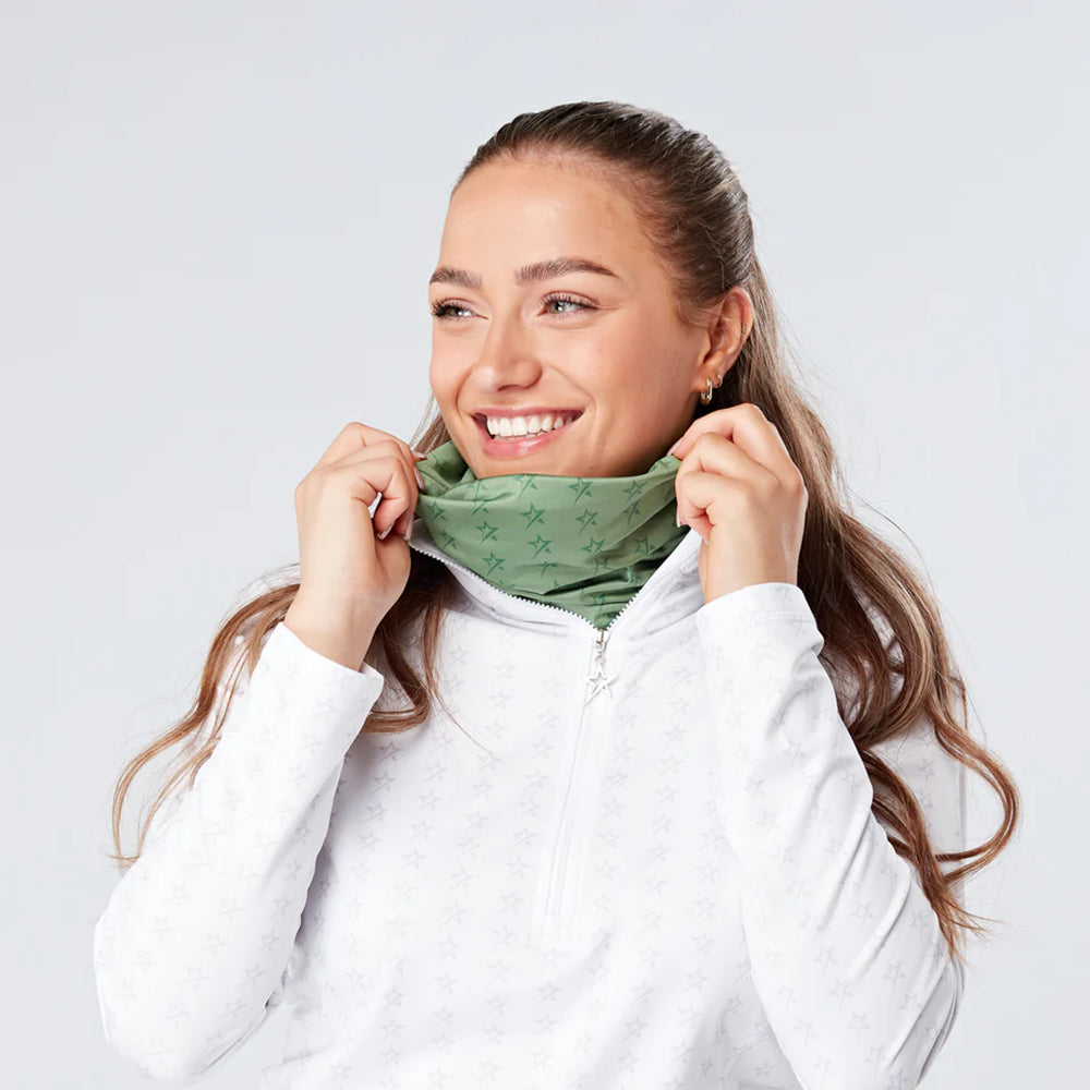 Swing Out Sister Ladies Star Print Snood in Sage