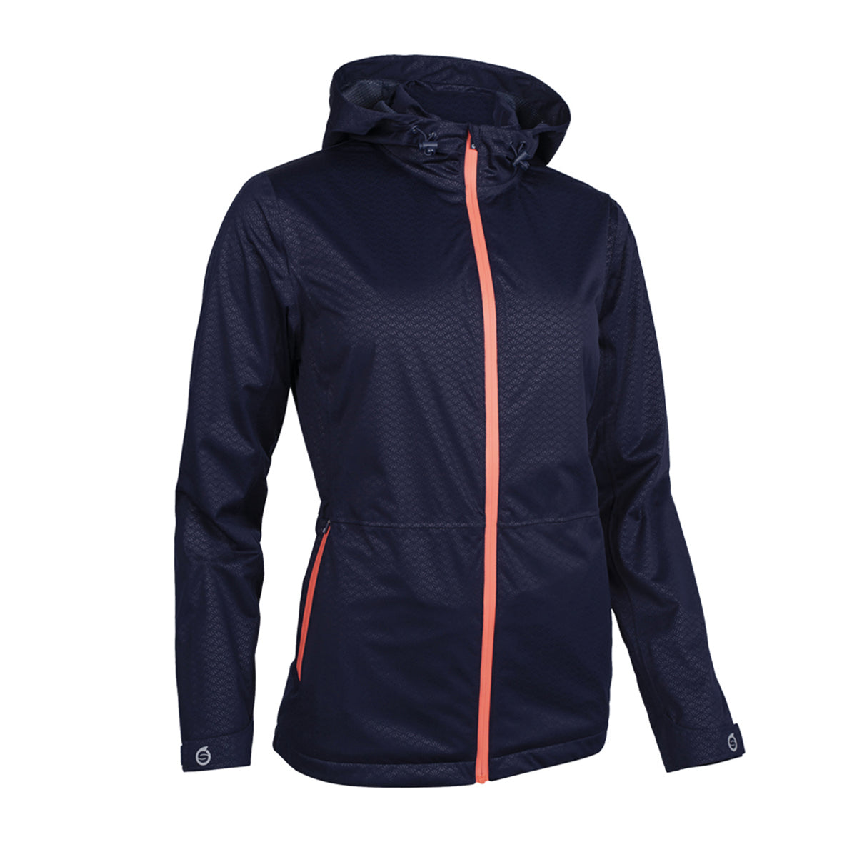 Sunderland Ladies Insulating Waterproof Jacket with Hood in Navy Shell Print