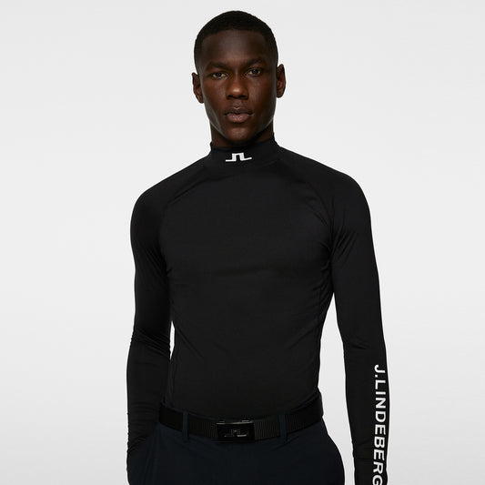 J.Lindeberg Mens Soft Compression Top in Black