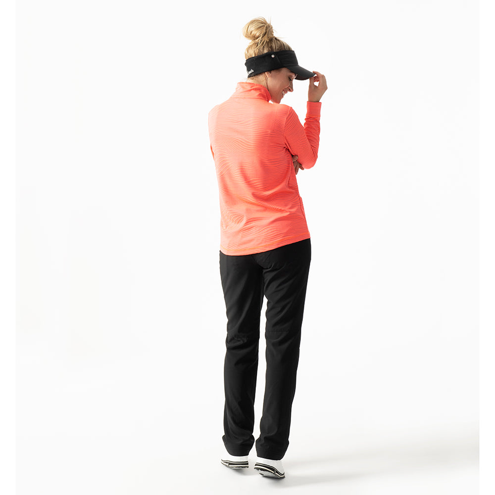 Daily Sports Ladies Full Zip Wave Print Mid-layer Golf Top