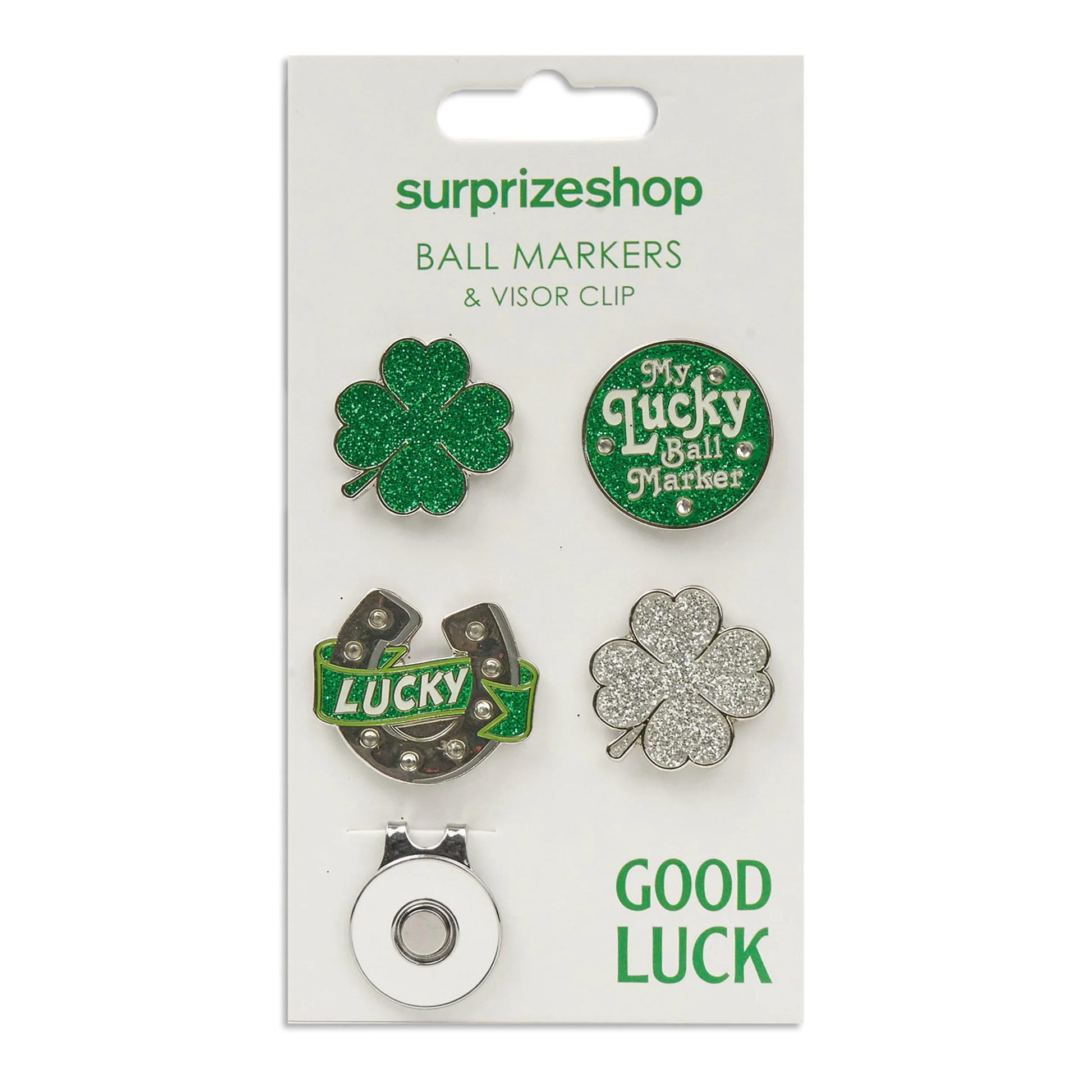 Surprizeshop Golf Ball Marker & Visor Clip Set