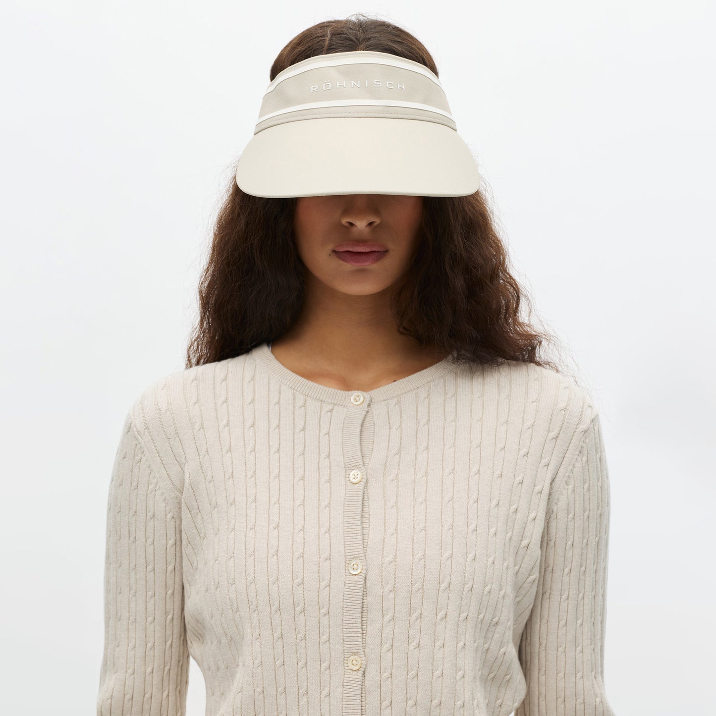 Rohnisch Ladies Cable Knit Cardigan - Elegant Layering for the Course & Beyond