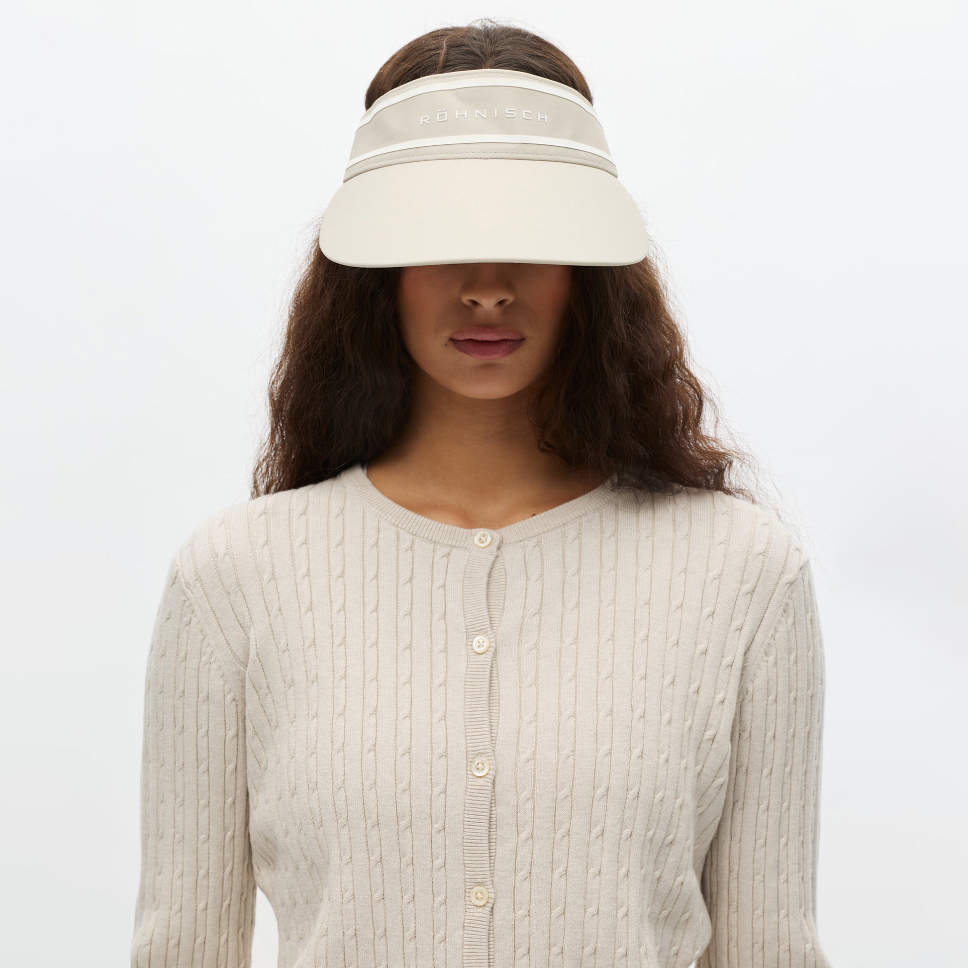 Rohnisch Ladies Cable Knit Cardigan - Elegant Layering for the Course & Beyond