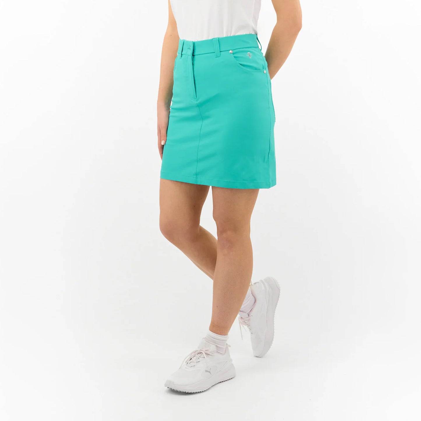 Pure Golf Ladies Stretch Skort in Ocean Blue