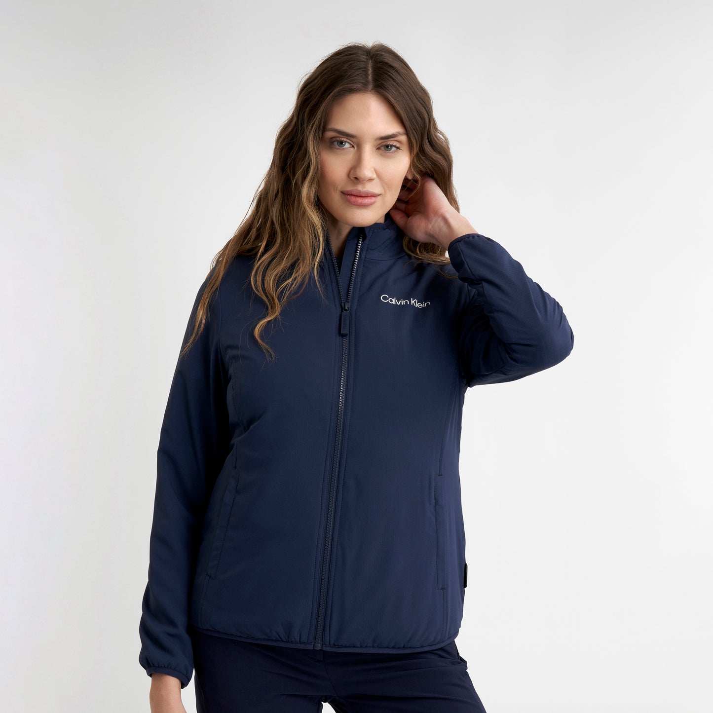 Calvin Klein Ladies Quilted Water Resistant Jacket in Navy