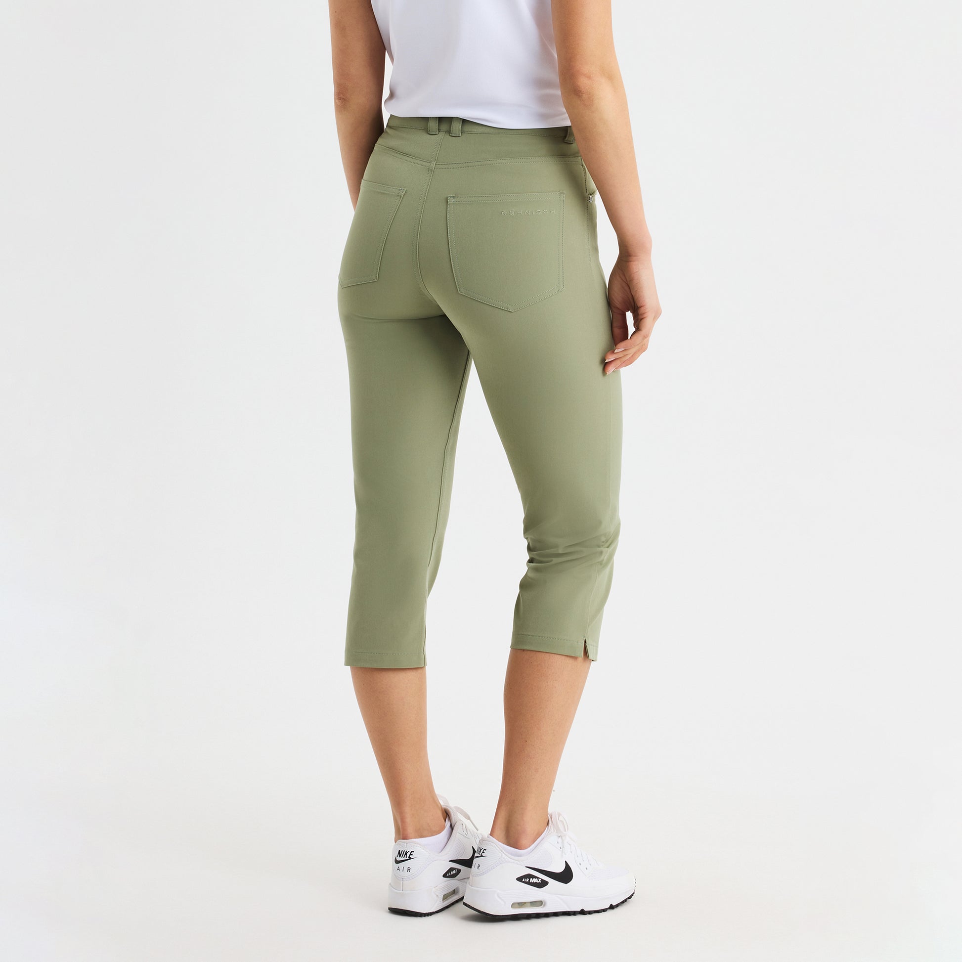 Rohnisch Ladies Lightweight Golf Capris in Sage Green