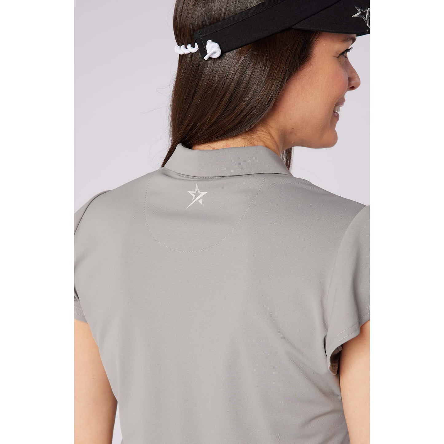 Swing Out Sister Ladies Fluted Sleeve Polo for Elegant Flair On & Off The Course