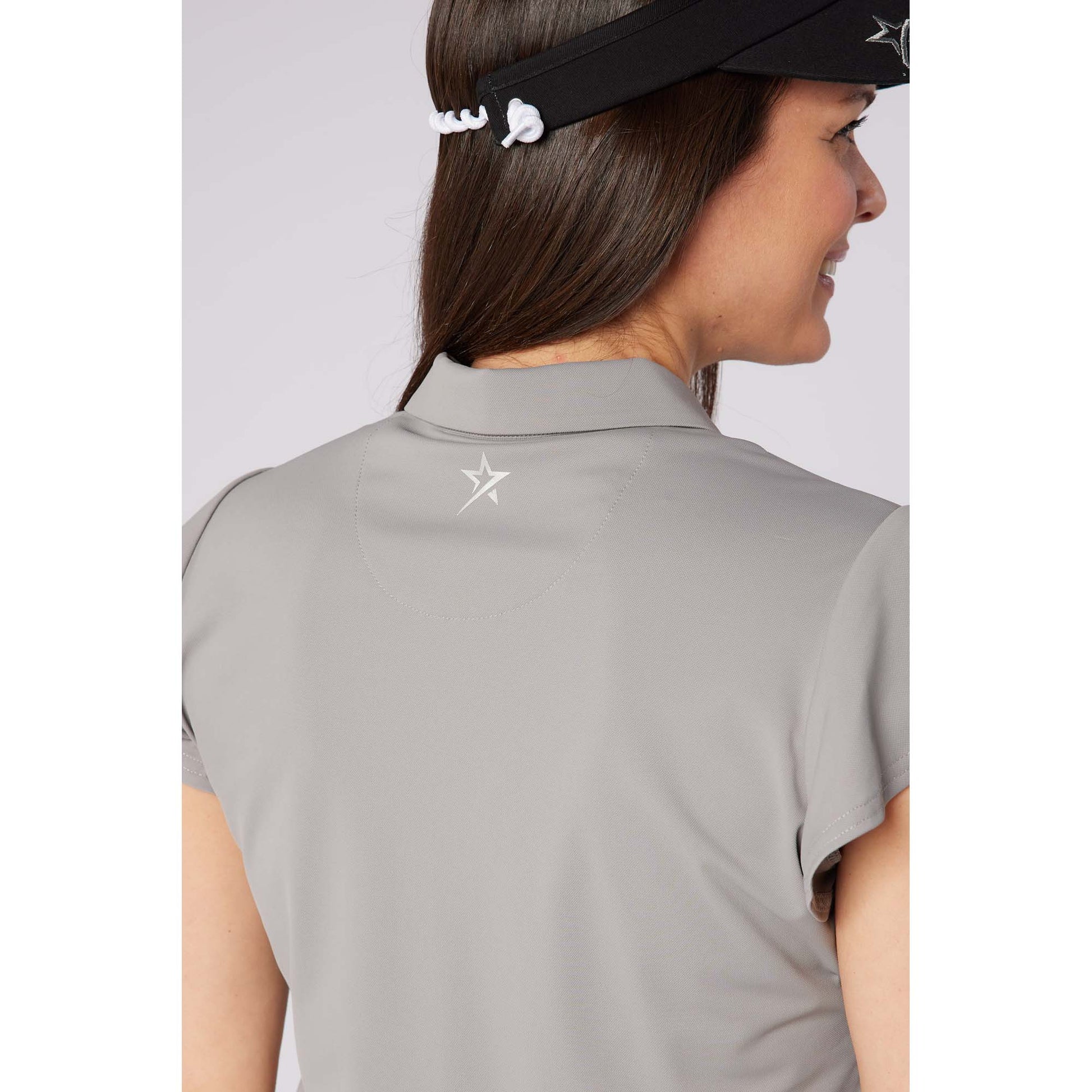 Swing Out Sister Ladies Fluted Sleeve Polo for Elegant Flair On & Off The Course