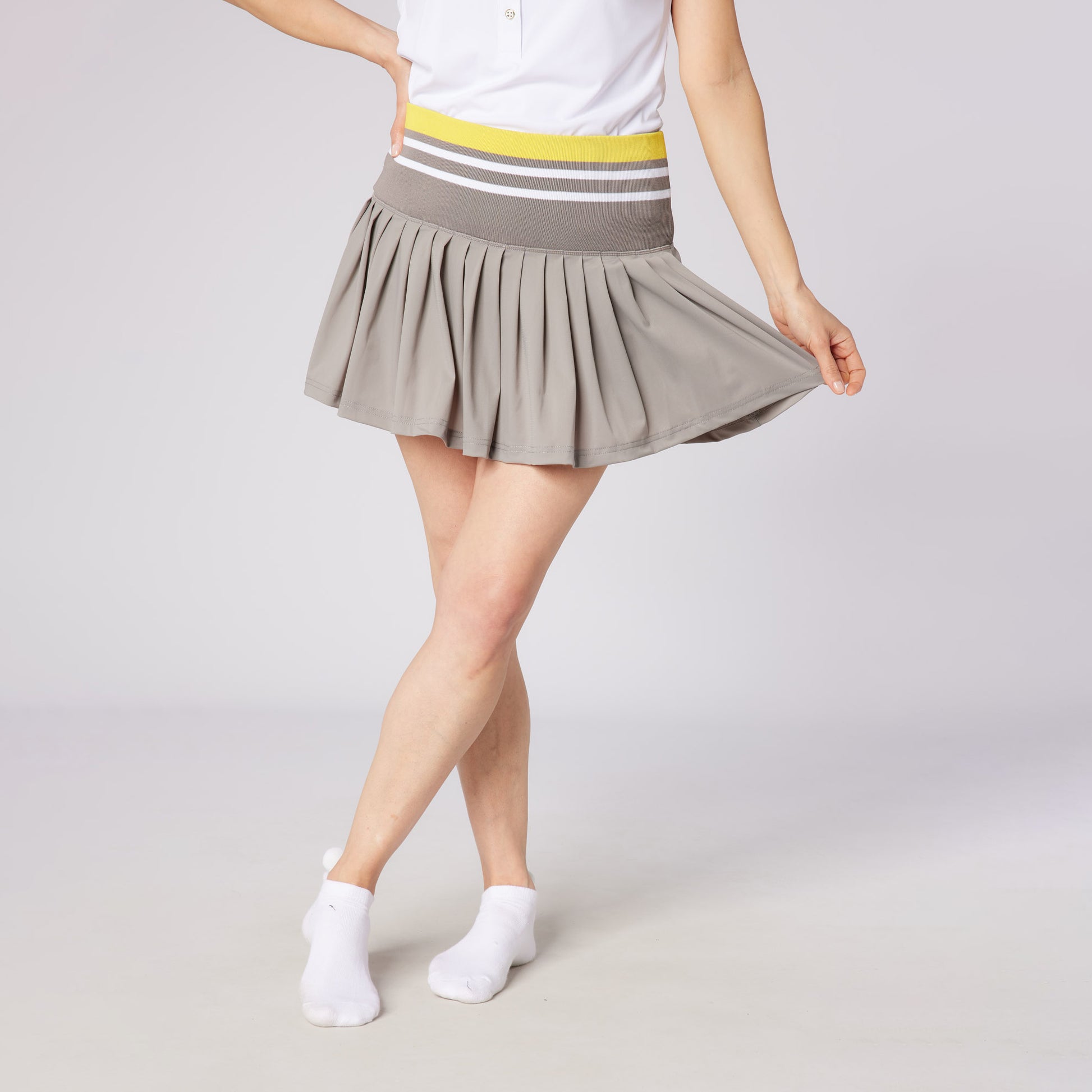 Swing Out Sister Ladies Pleated Skort with Super Flattering Deep Pull-On Waistband For a Super Sporty Finish