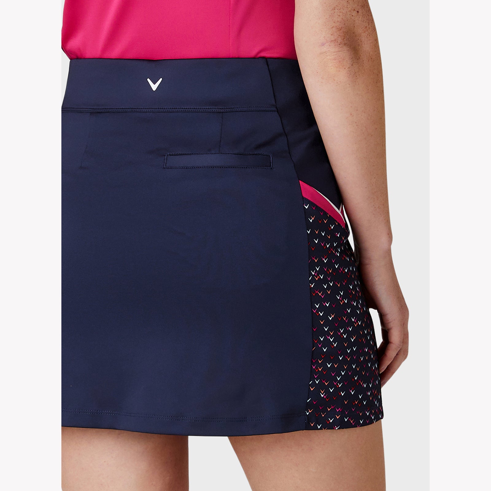 Callaway Ladies Pull-On Golf Skort with Chevron Print Pockets