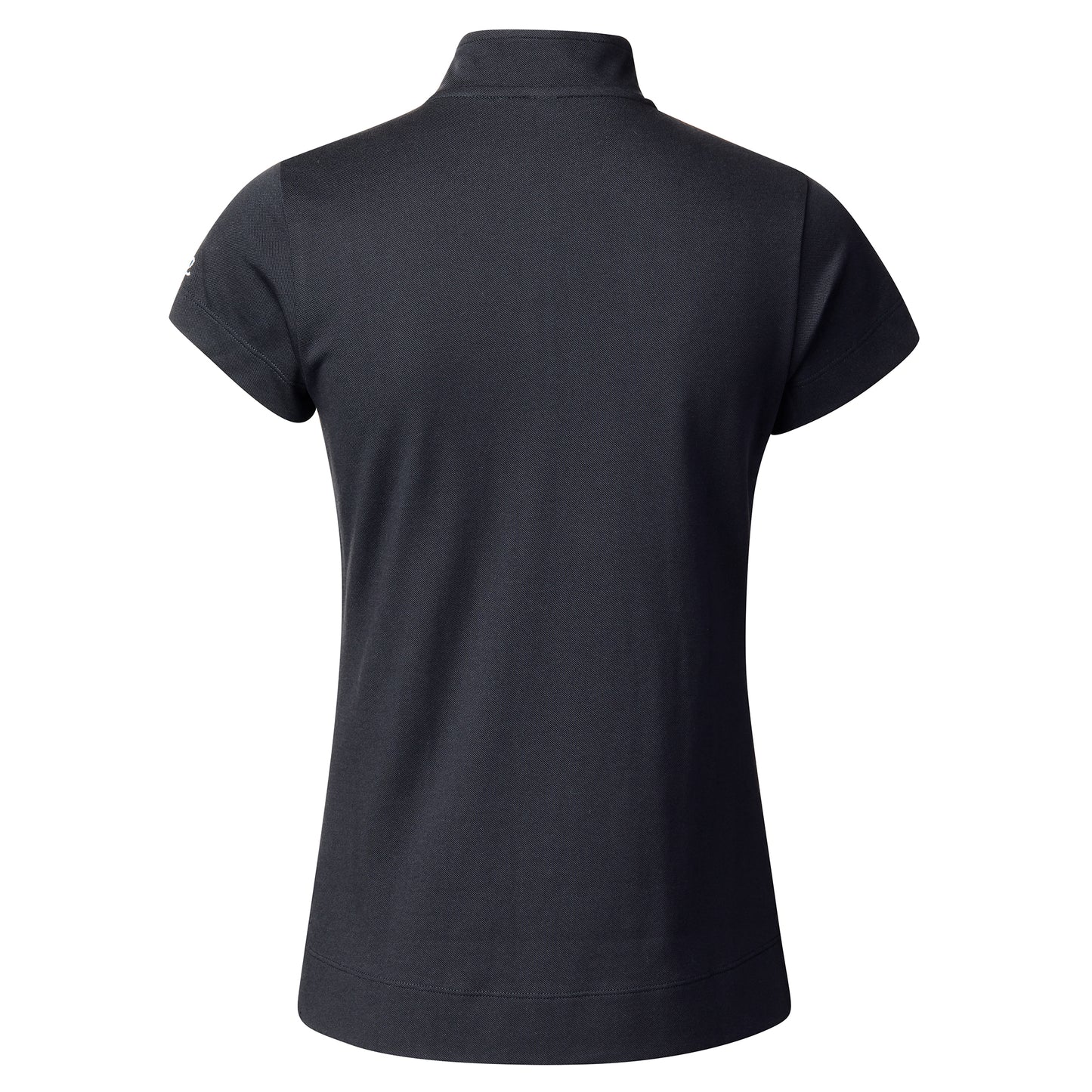 Daily Sport Ladies Zip-Neck Cap Sleeve Polo in Navy