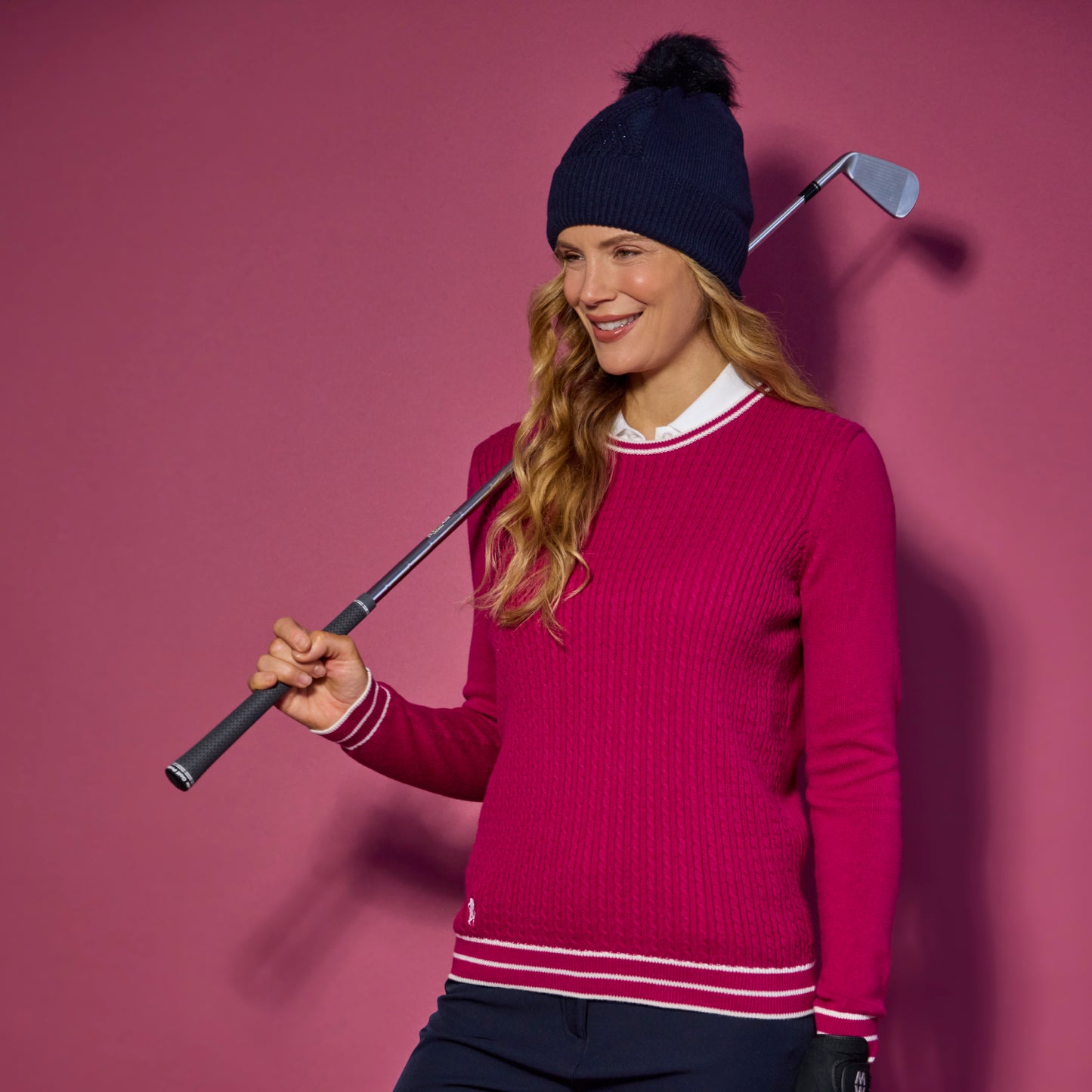 Glenmuir Ladies Merino Blend Sweater for Luxurious Softness & Effortless Performance