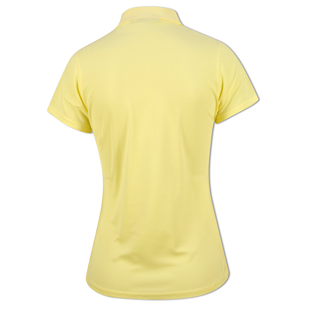 Glenmuir Ladies Short Sleeve Pique Polo with Stretch & UPF50+ in Light Yellow
