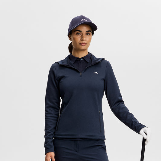J.Lindeberg Ladies Hoodie in Navy - Comfort, Warmth, and Effortless Style