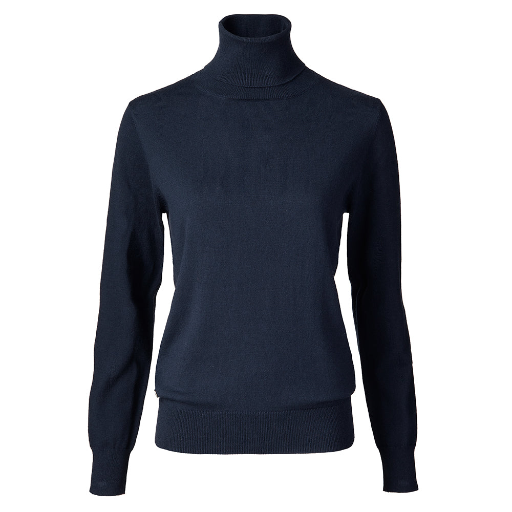 Daily Sports Ladies Roll-Neck Sweater in Navy - Last One Large Only Left