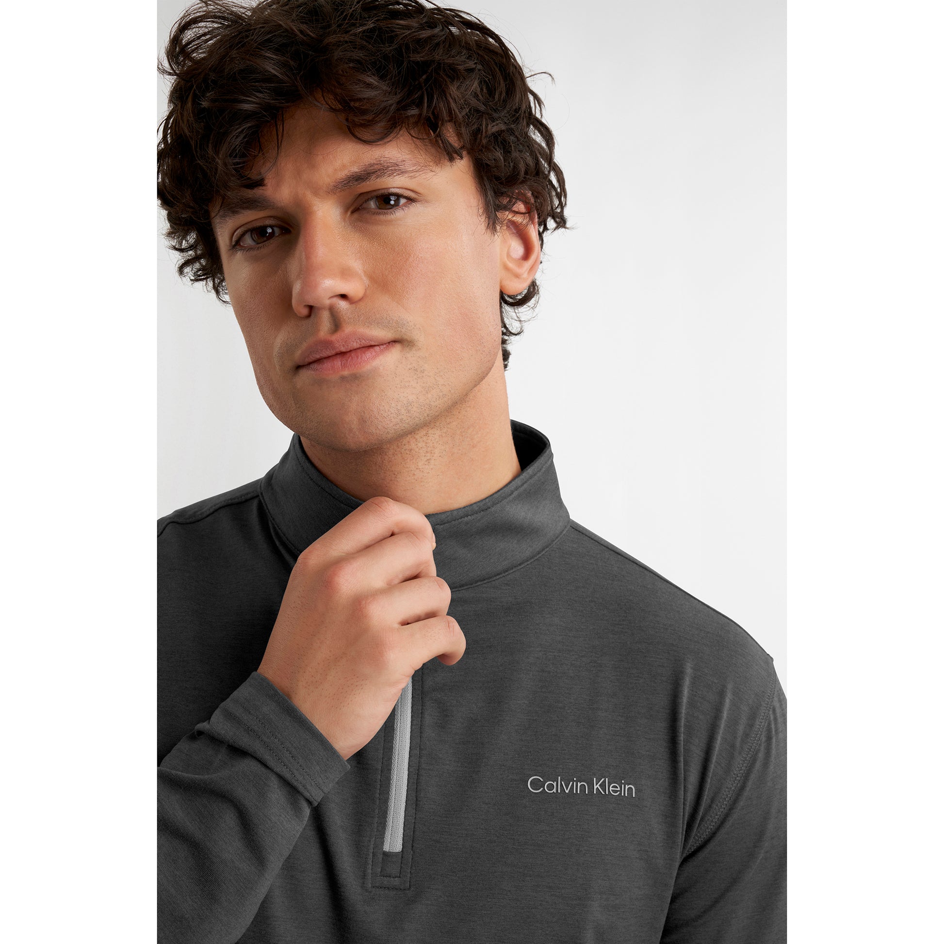 Calvin Klein Technical Zip-Neck Top