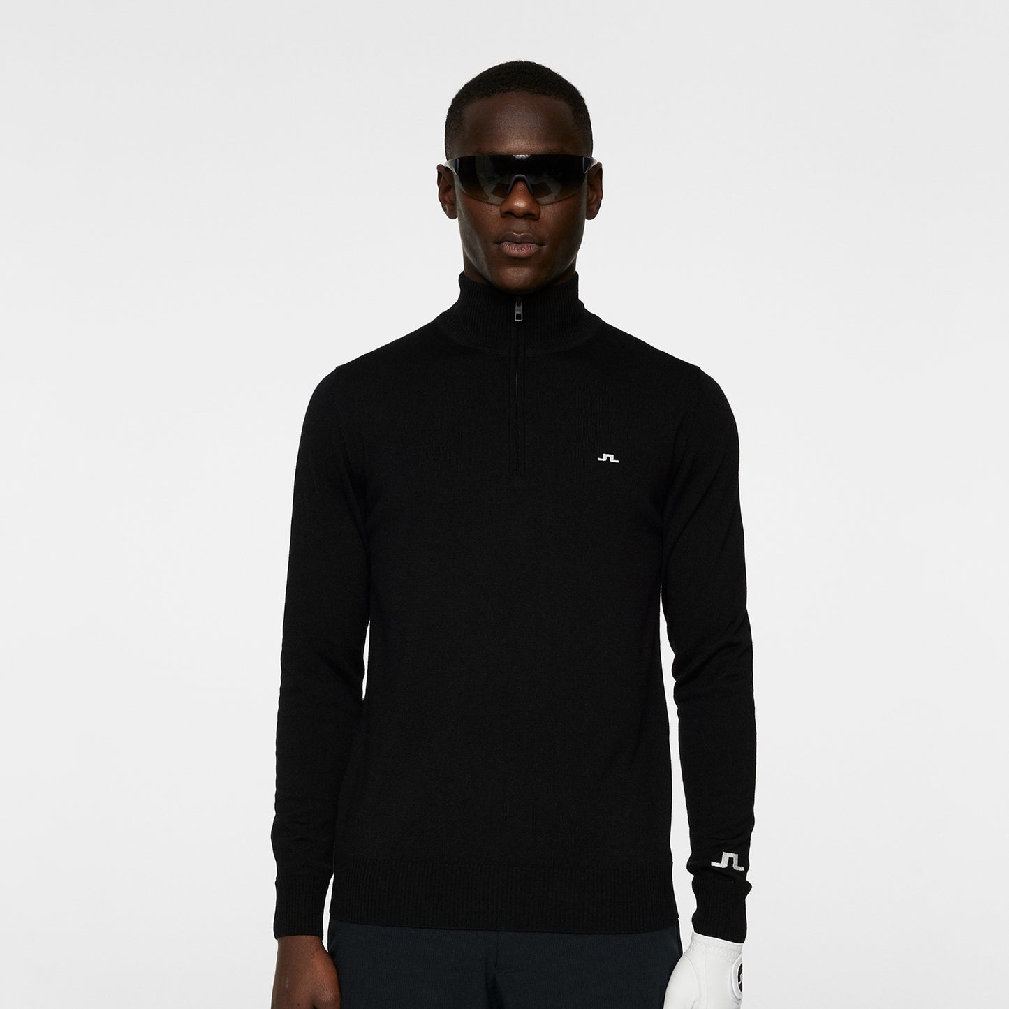 J.Lindeberg Mens Merino Zip-Neck Sweater