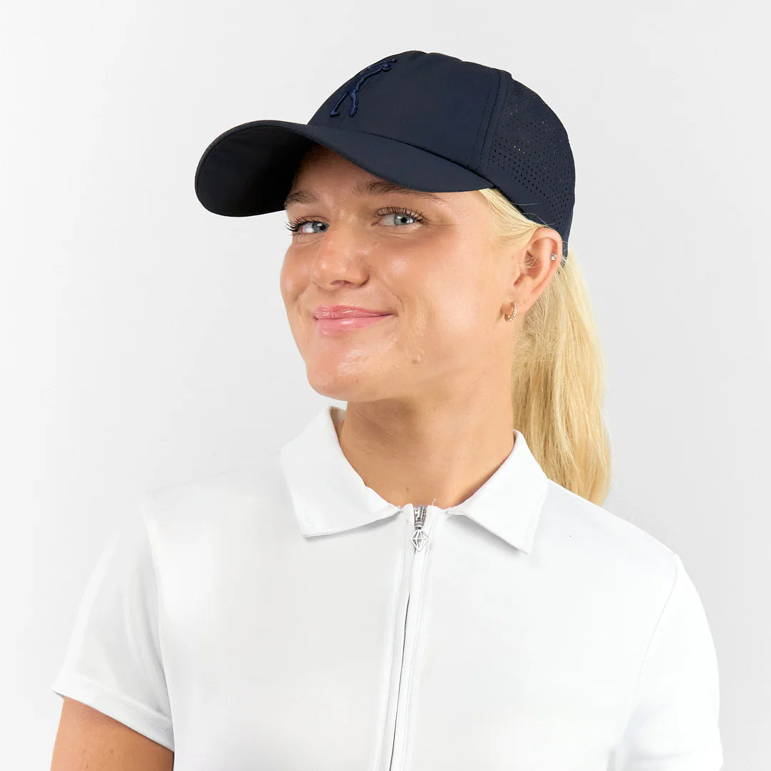 Surprizeshop Ladies Navy Vented Golf Cap with Magnetic Ball Marker