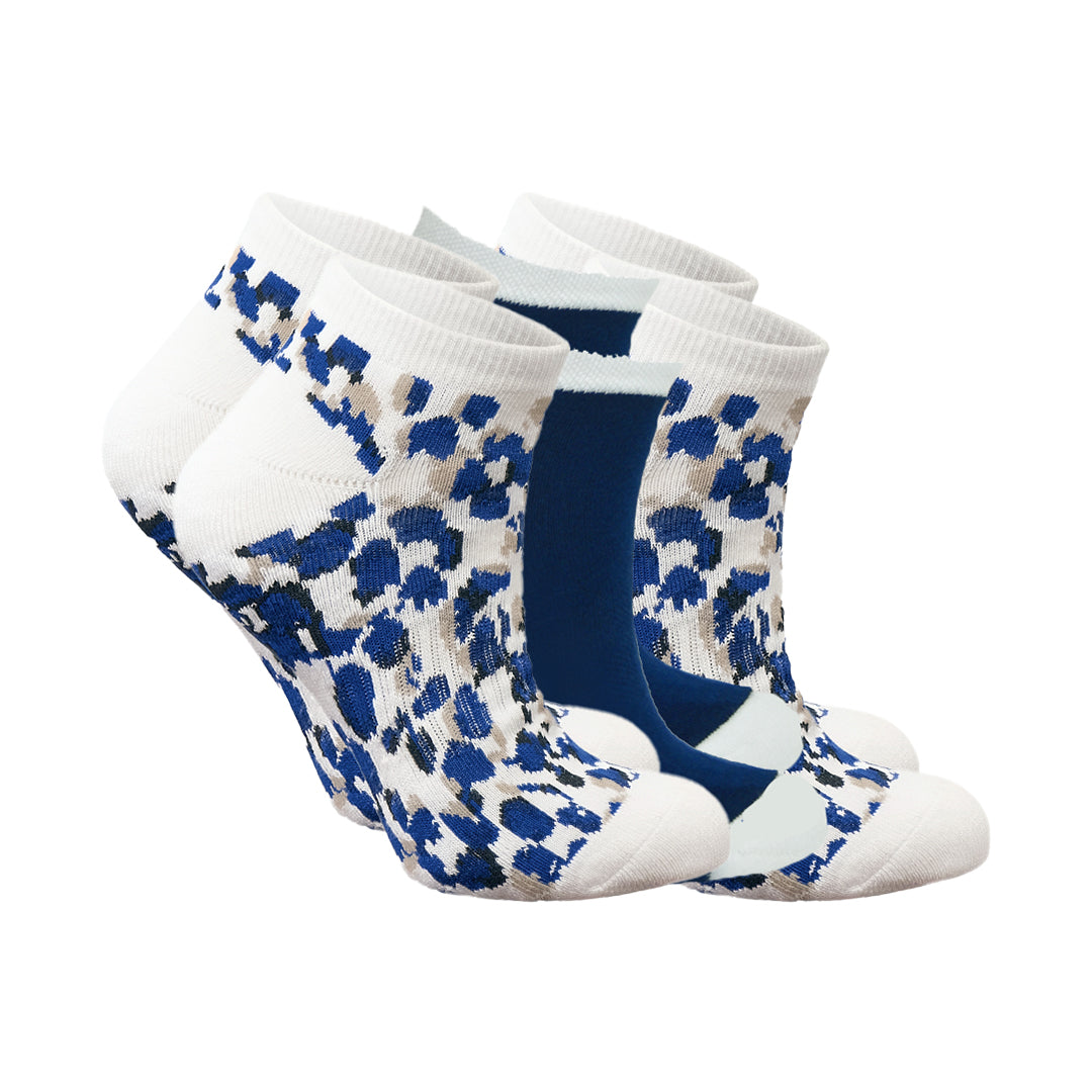 Pure Golf 3 Pair Pack of Cotton-Rich Patterned & Navy Socks
