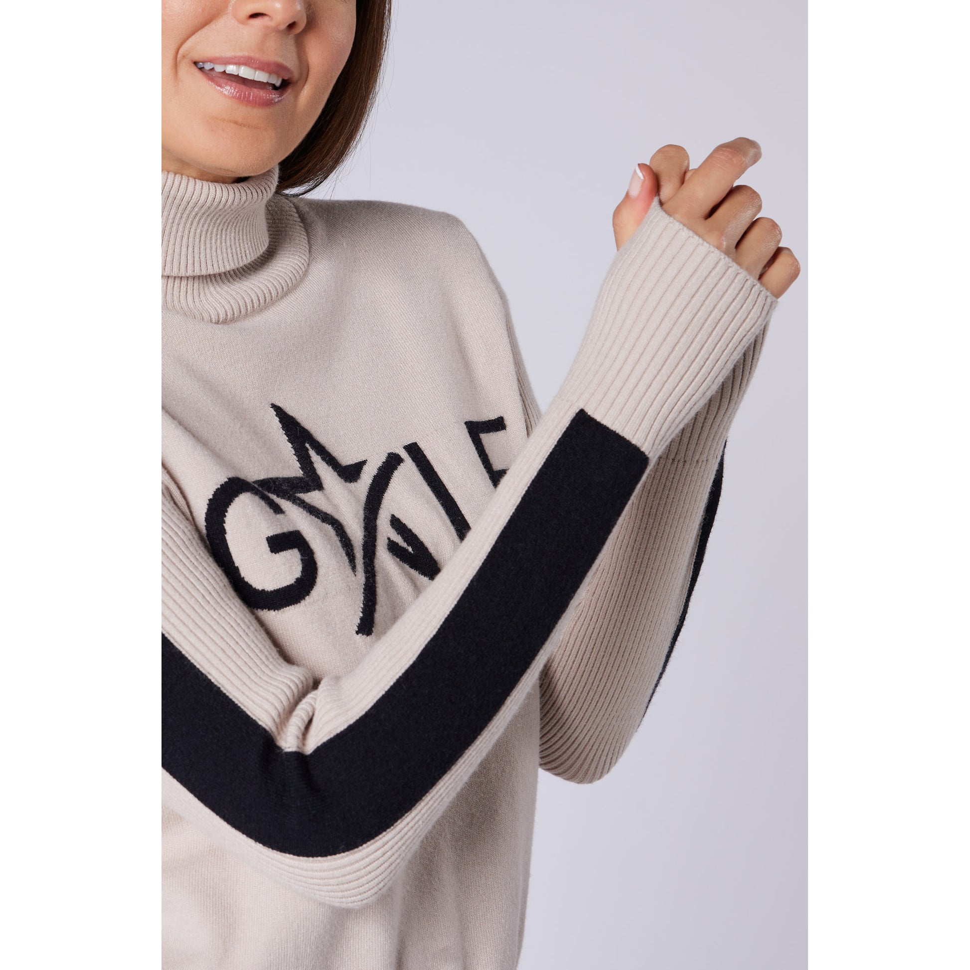 Swing Out Sister Womens 'Golf' Roll Neck with Ribbed Detail