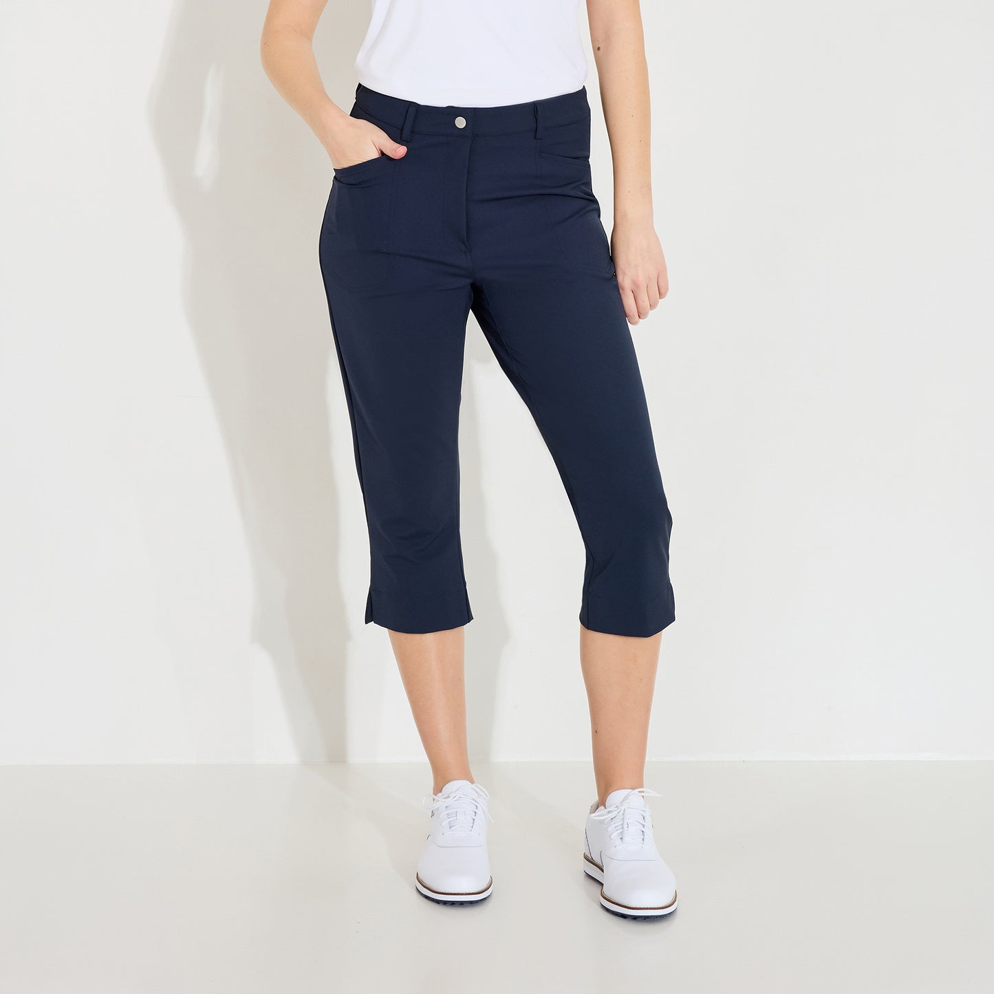 Abacus Ladies Capris in Navy - Refined Comfort for On & Off the Course