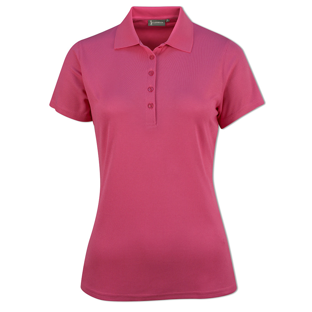 Glenmuir Ladies Short Sleeve Pique Polo with Stretch & UPF50+ in Hot Pink