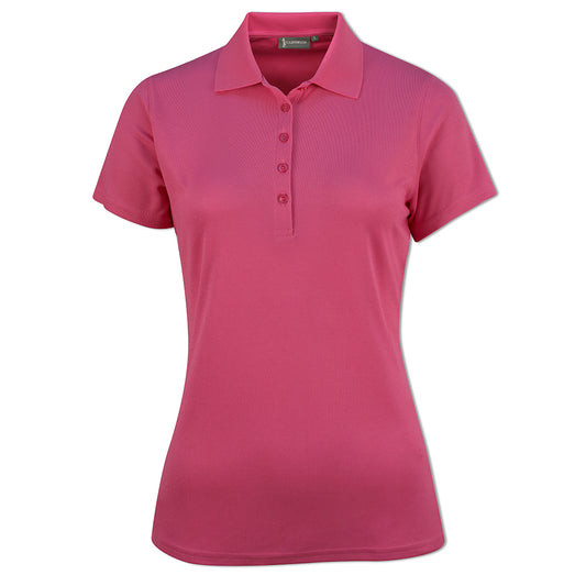 Glenmuir Ladies Short Sleeve Pique Polo with Stretch & UPF50+ in Hot Pink