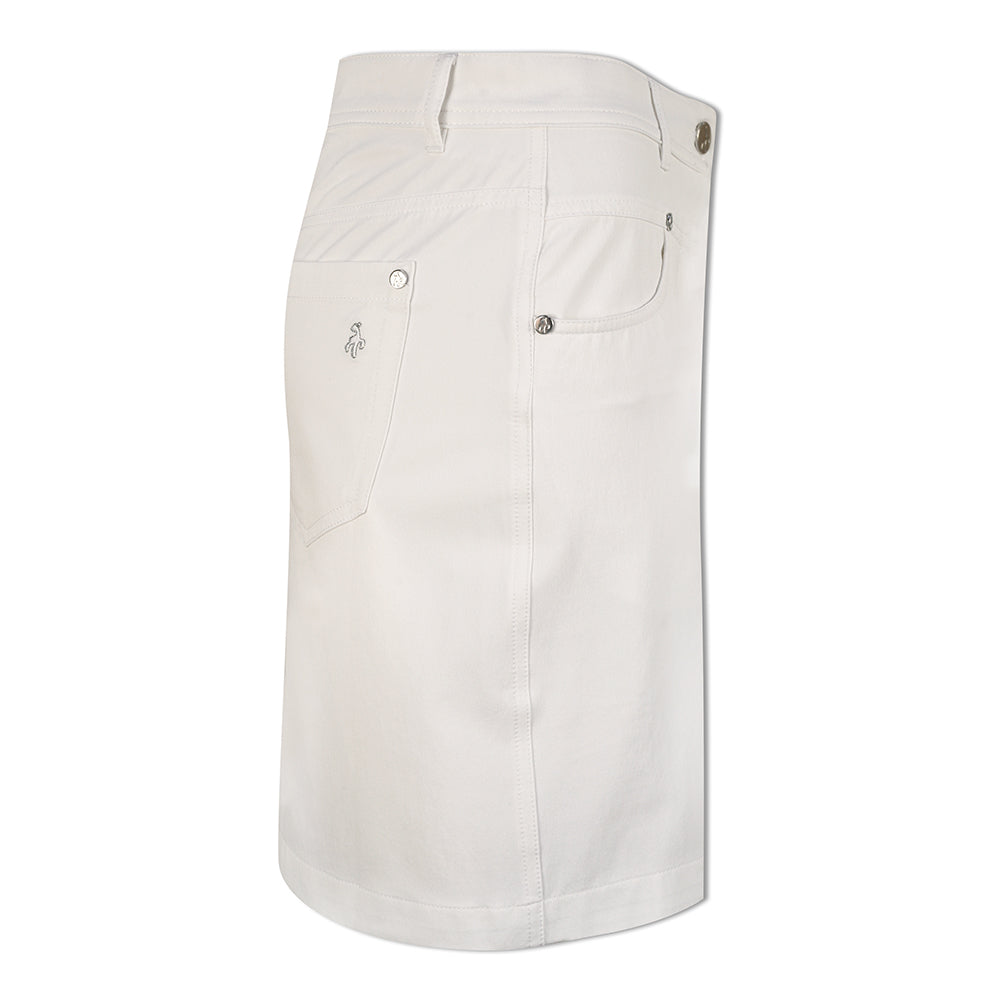 Green Lamb Ladies Stretch Skort with UPF30 Protection in White