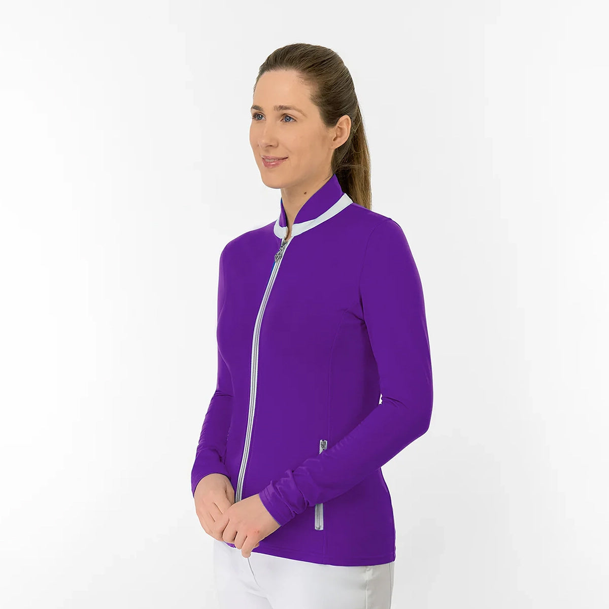 Pure Golf Ladies Mid-Layer Stretch Jacket with Full-Zip - Performance Stretch for Players Who Don’t Slow Down