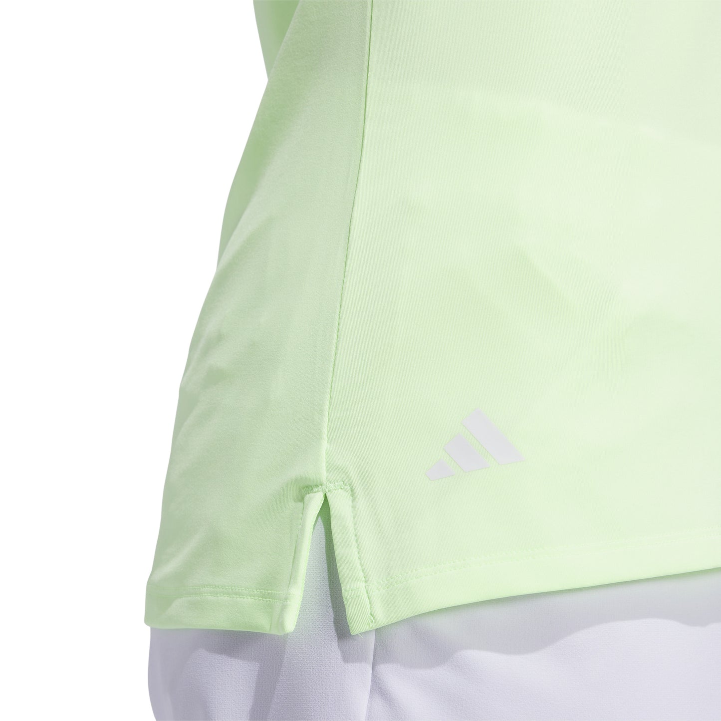 adidas Ladies Sleeveless Golf Polo in Green Spark
