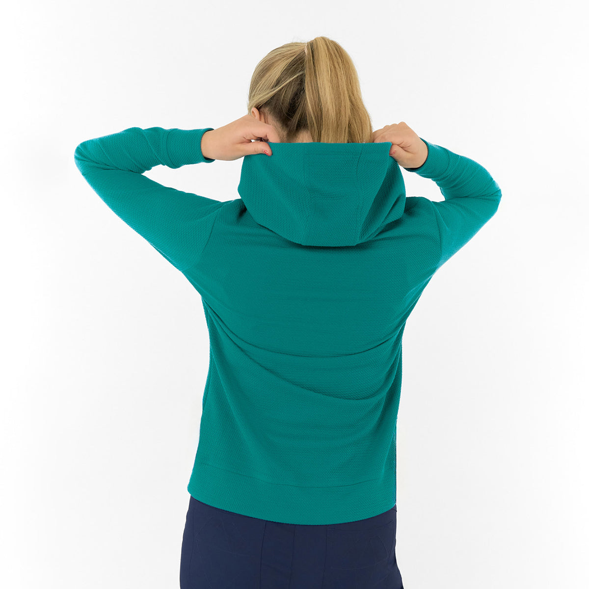 Pure Ladies Textured Fabric Hoodie