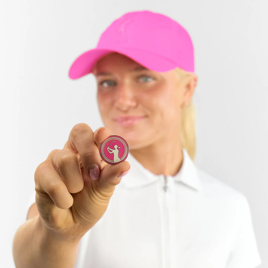 Surprizeshop Ladies Vented Golf Cap with Magnetic Ball Marker