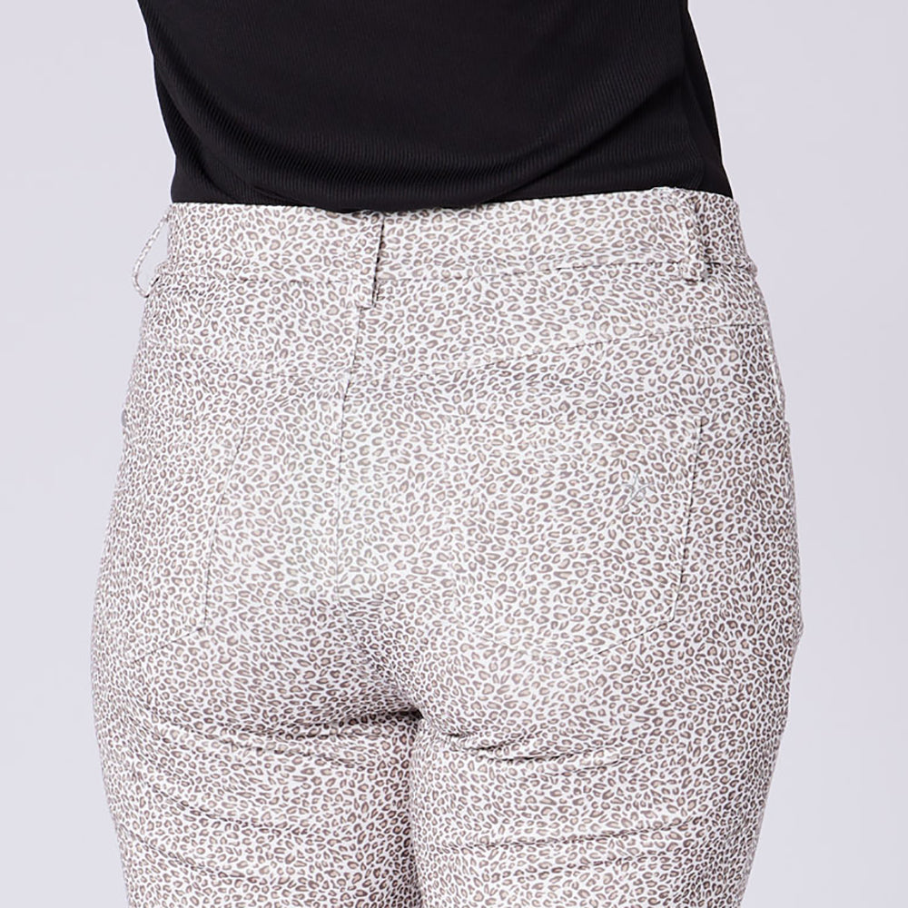 Swing Out Sister Ladies Leopard Print Pull-On Trousers with Ankle Zip