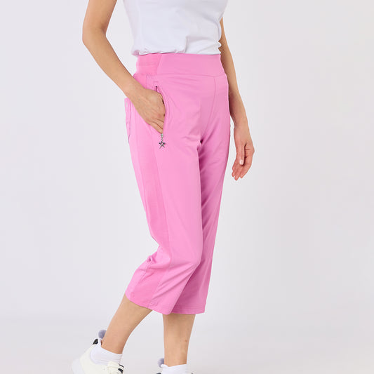 Swing Out Sister Ladies Pull-On Capris - Stretch Woven Comfort for Effortless Movement