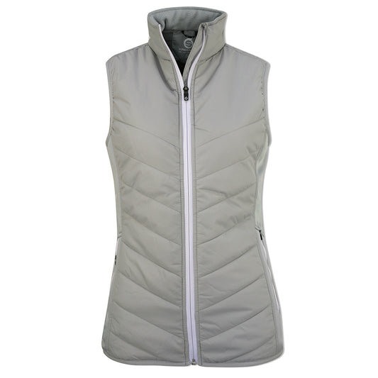 Sunderland Ladies Quilted Gilet in Silver & White