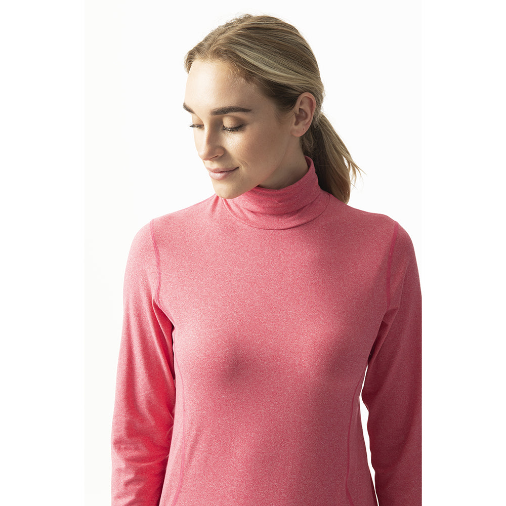 Daily Sports Ladies Berry Pink Roll-Neck Golf Top