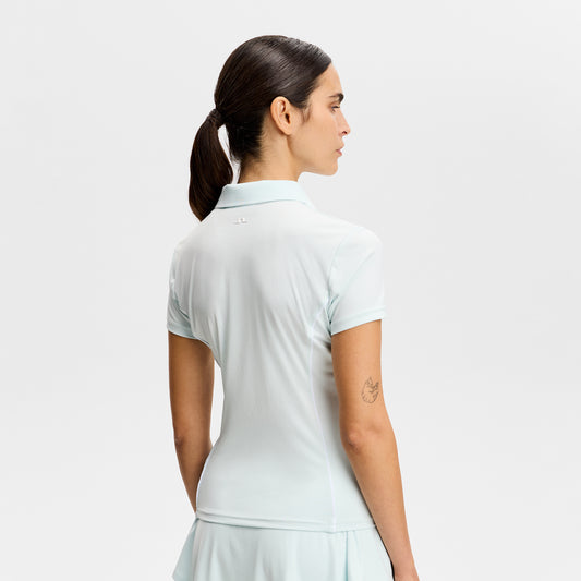 J.Lindeberg Ladies Short Sleeve Polo for Sophisticated Style with Athletic Performance