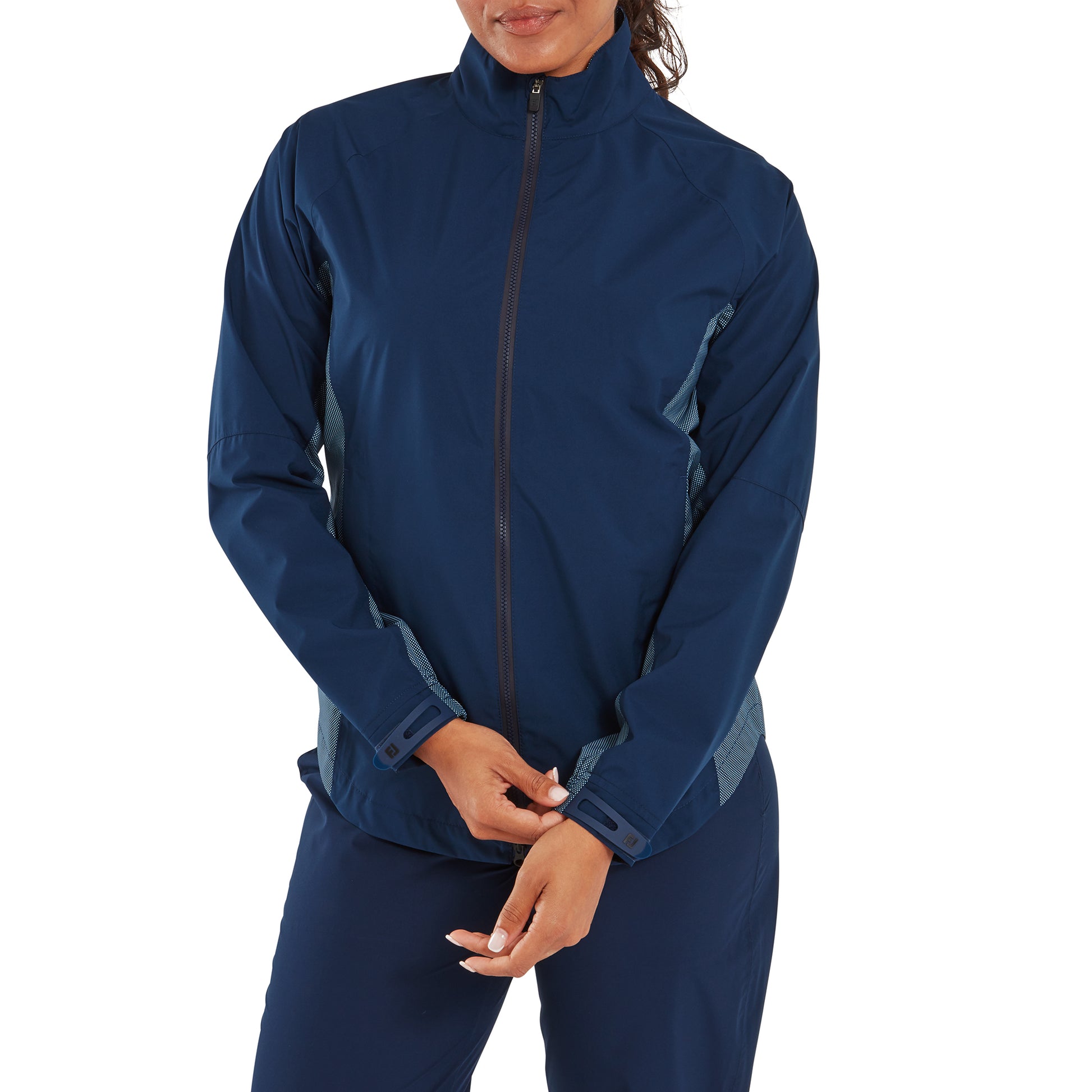 FootJoy Ladies HydroLite Waterproof Jacket with Waist Cinch in Navy