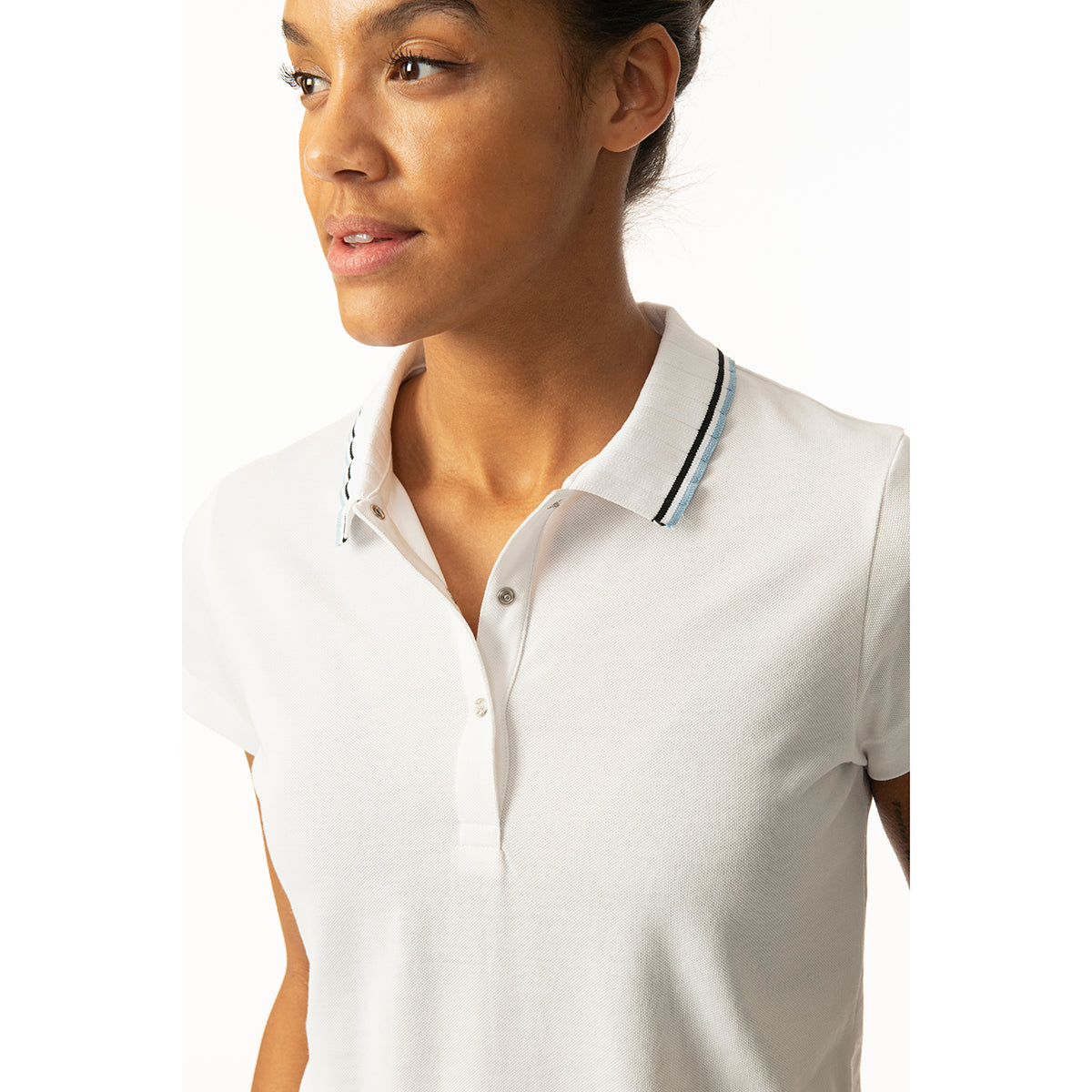 Daily Sport Ladies Classic White Cap Sleeve Golf Polo Shirt – GolfGarb