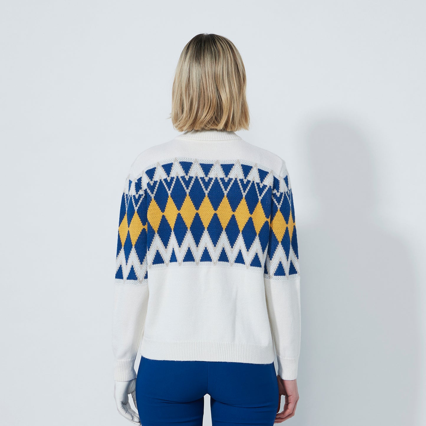 Daily Sports Ladies Argyle Cardigan with Diamond Design