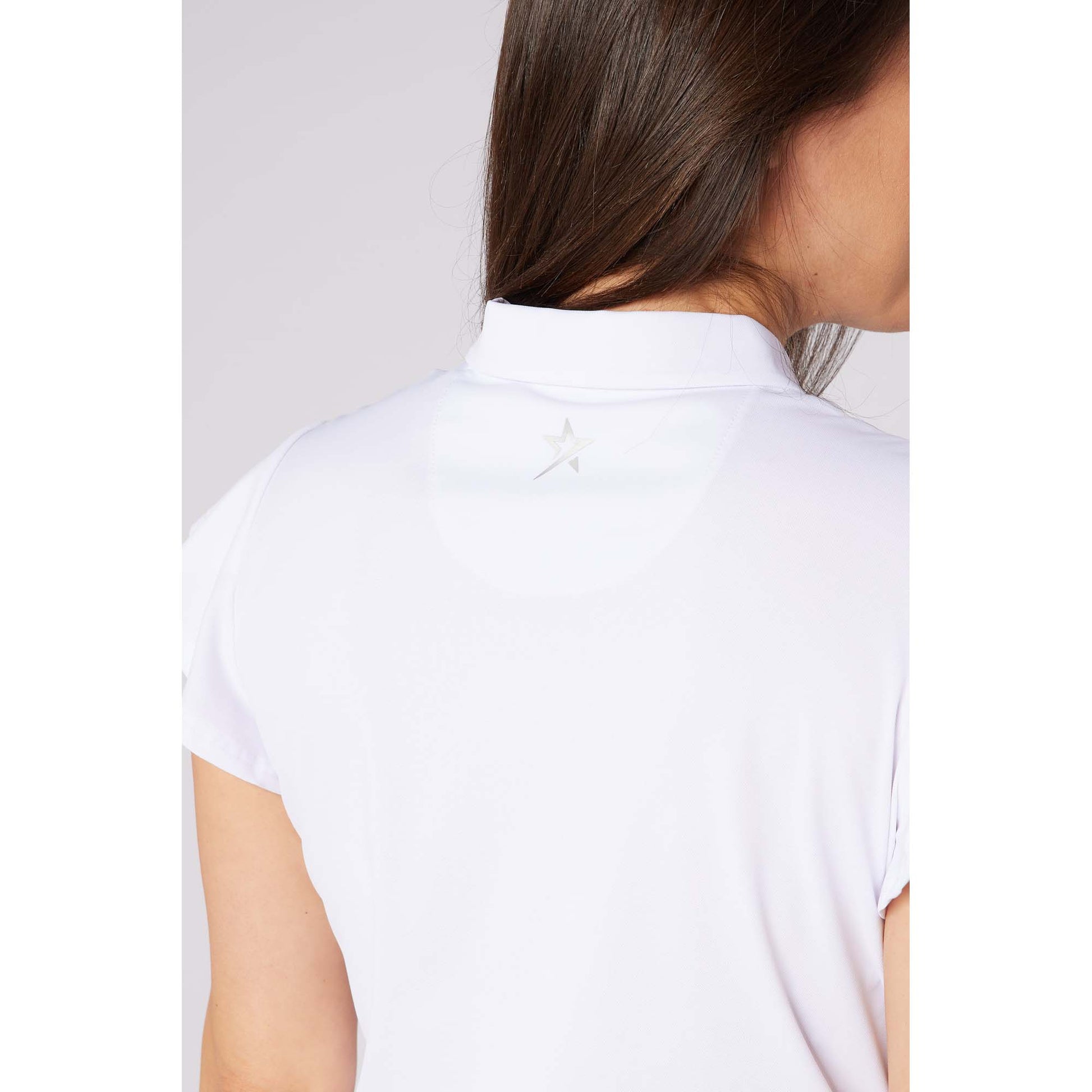 Swing Out Sister Ladies Fluted Sleeve Polo for Elegant Flair On & Off The Course