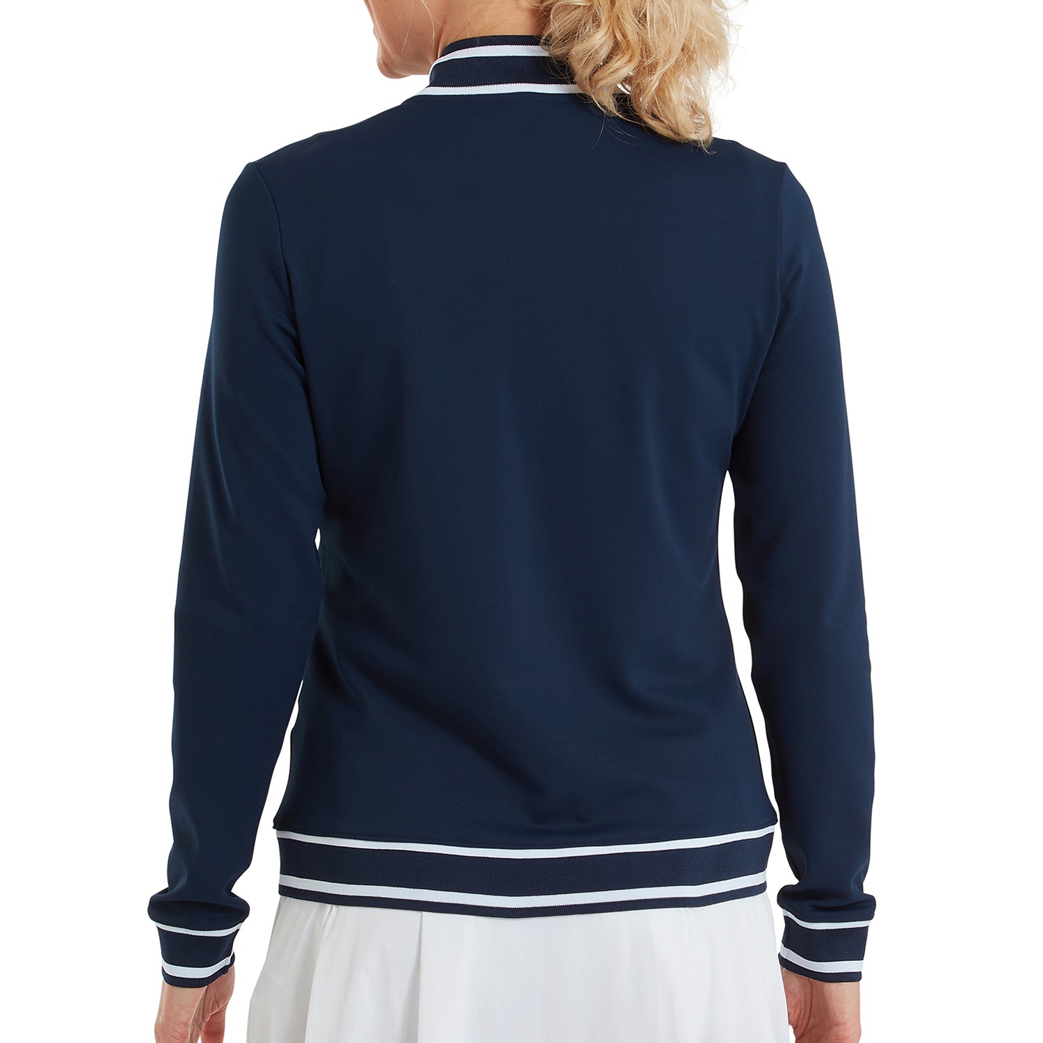 FootJoy Ladies Smart Track Jacket In Navy For A Chic Athleisure Look footjoy-ladies-smart-track-jacket-in-navy-for-a-chic-athleisure-look