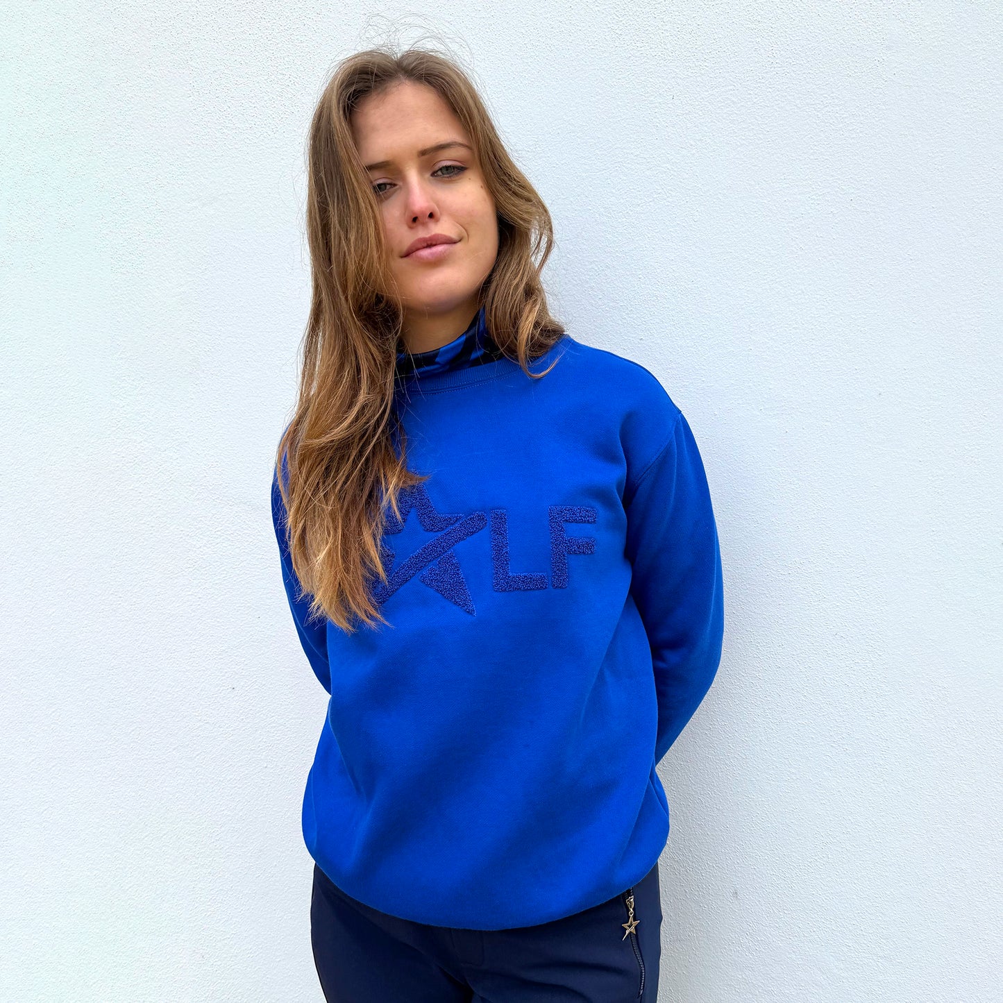 Swing Out Sister Ladies Brushed-Backed Embossed Golf Sweatshirt