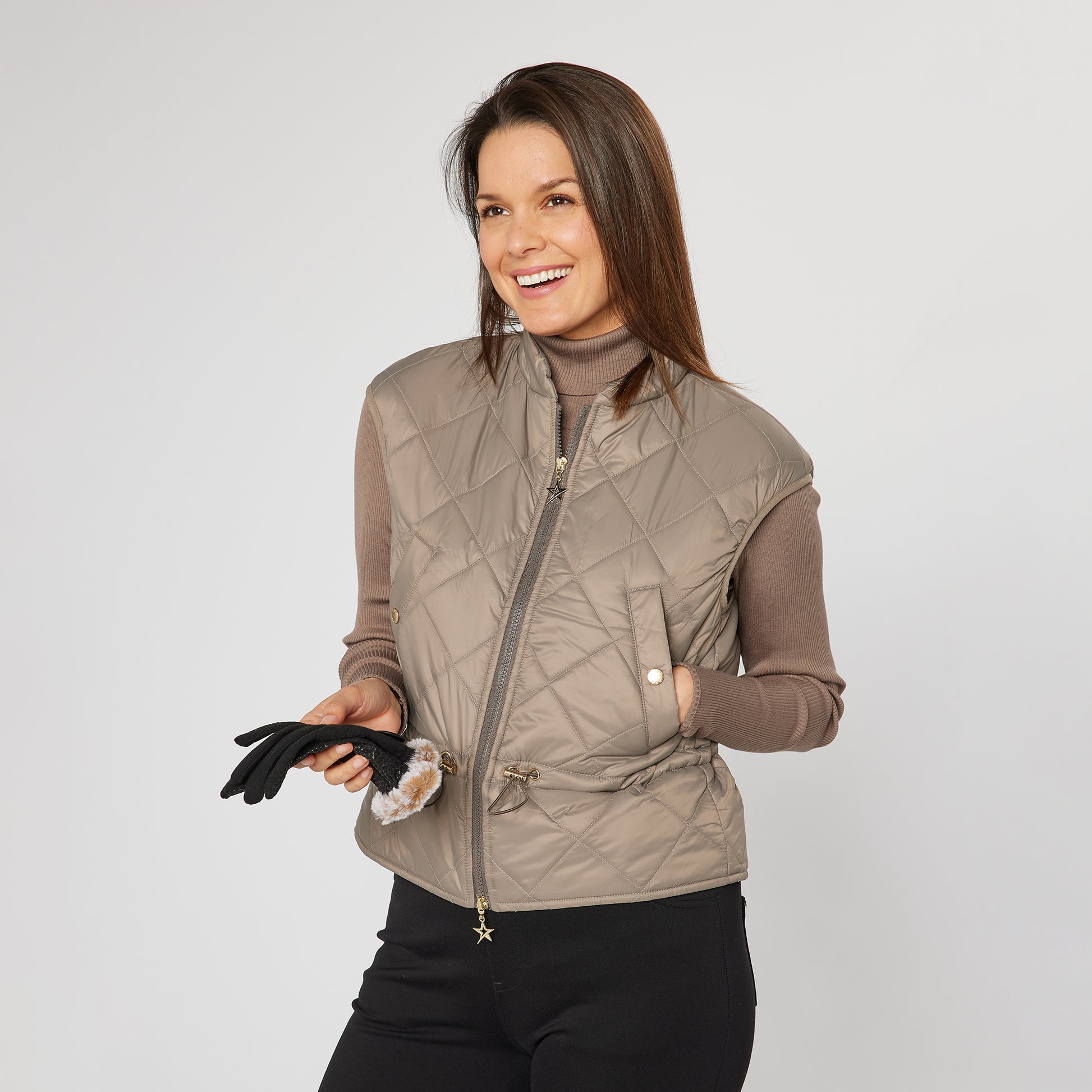 Swing Out Sister Ladies Insulated Gilet with Drawstring Waist