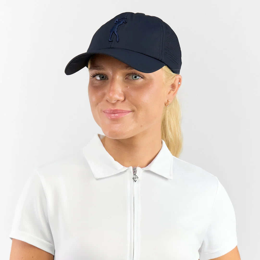 Surprizeshop Ladies Navy Vented Golf Cap with Magnetic Ball Marker