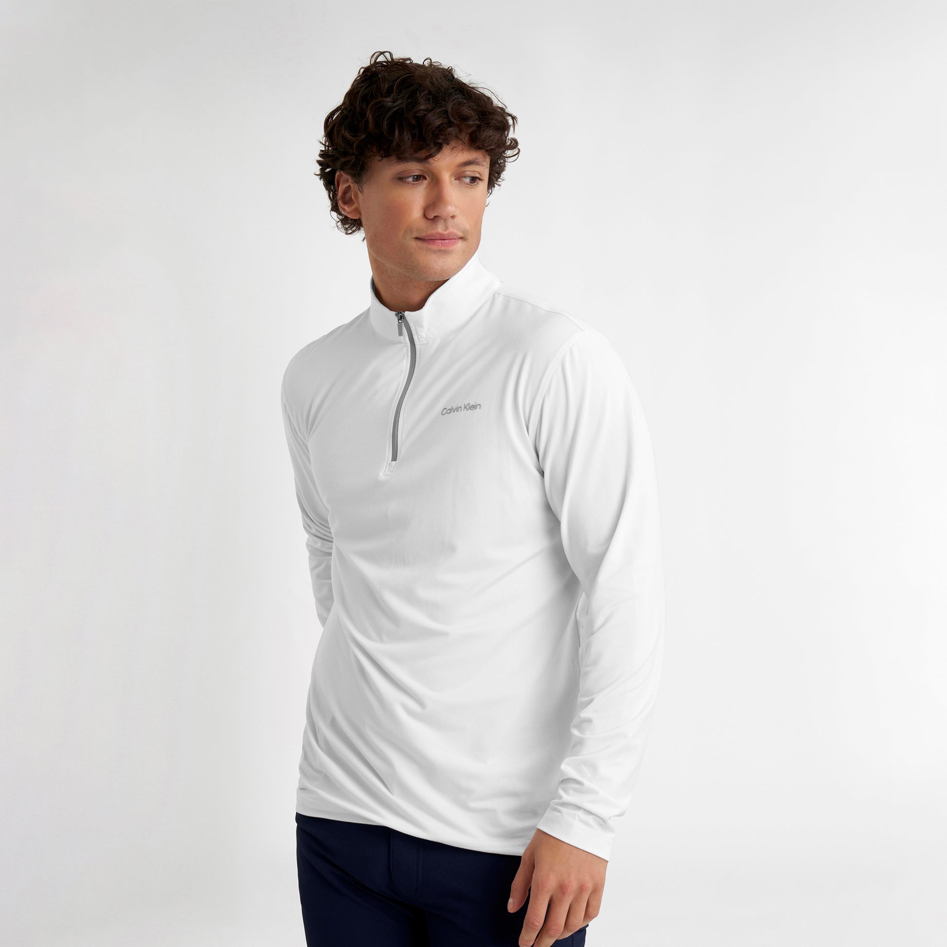 Calvin Klein Technical Zip-Neck Top