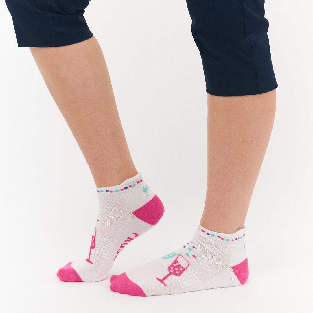 Surprizeshop Ladies 'Putt Pop Prosecco' Single Pair Golf Socks