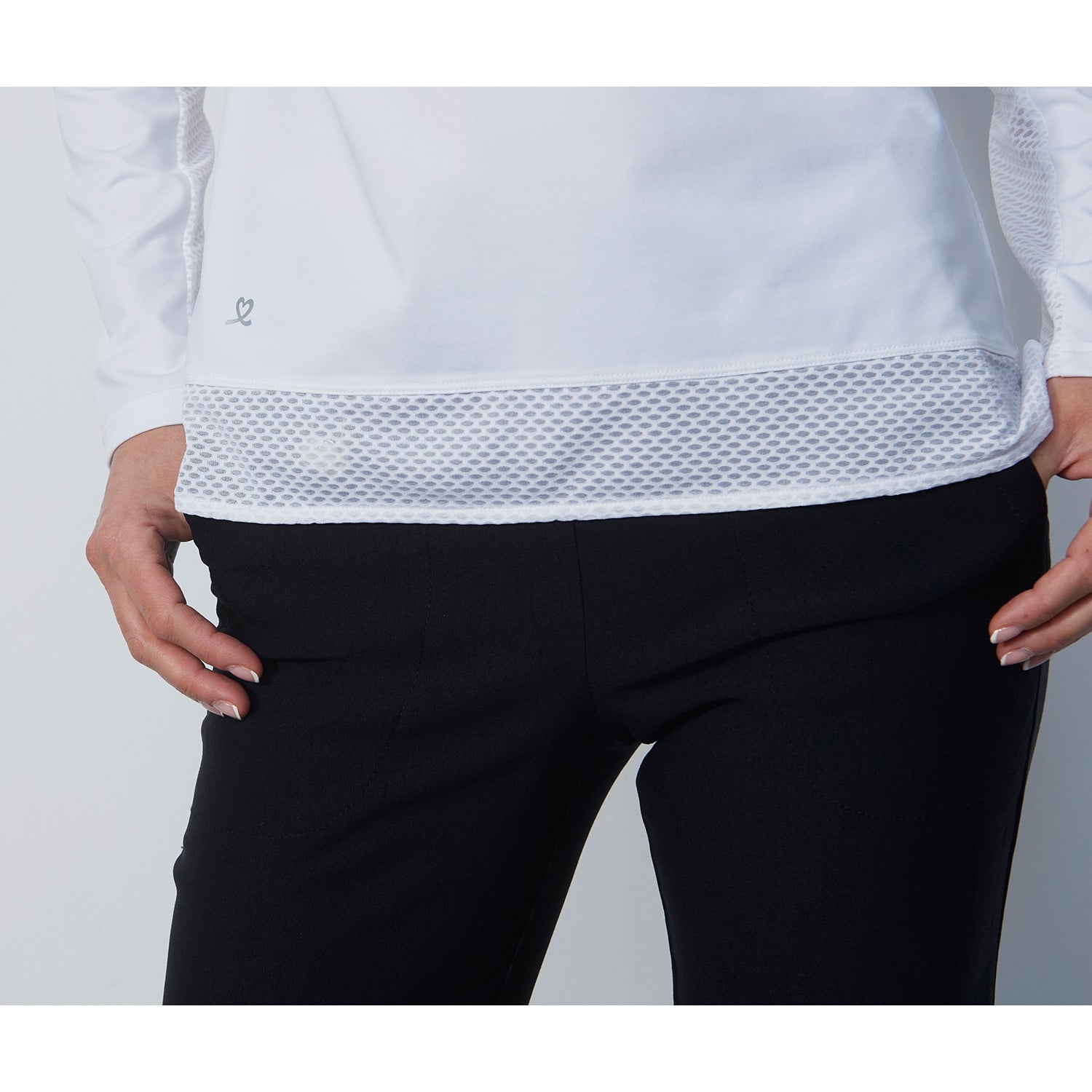 Daily Sports Ladies Long Sleeve Golf Polo Shirt in White