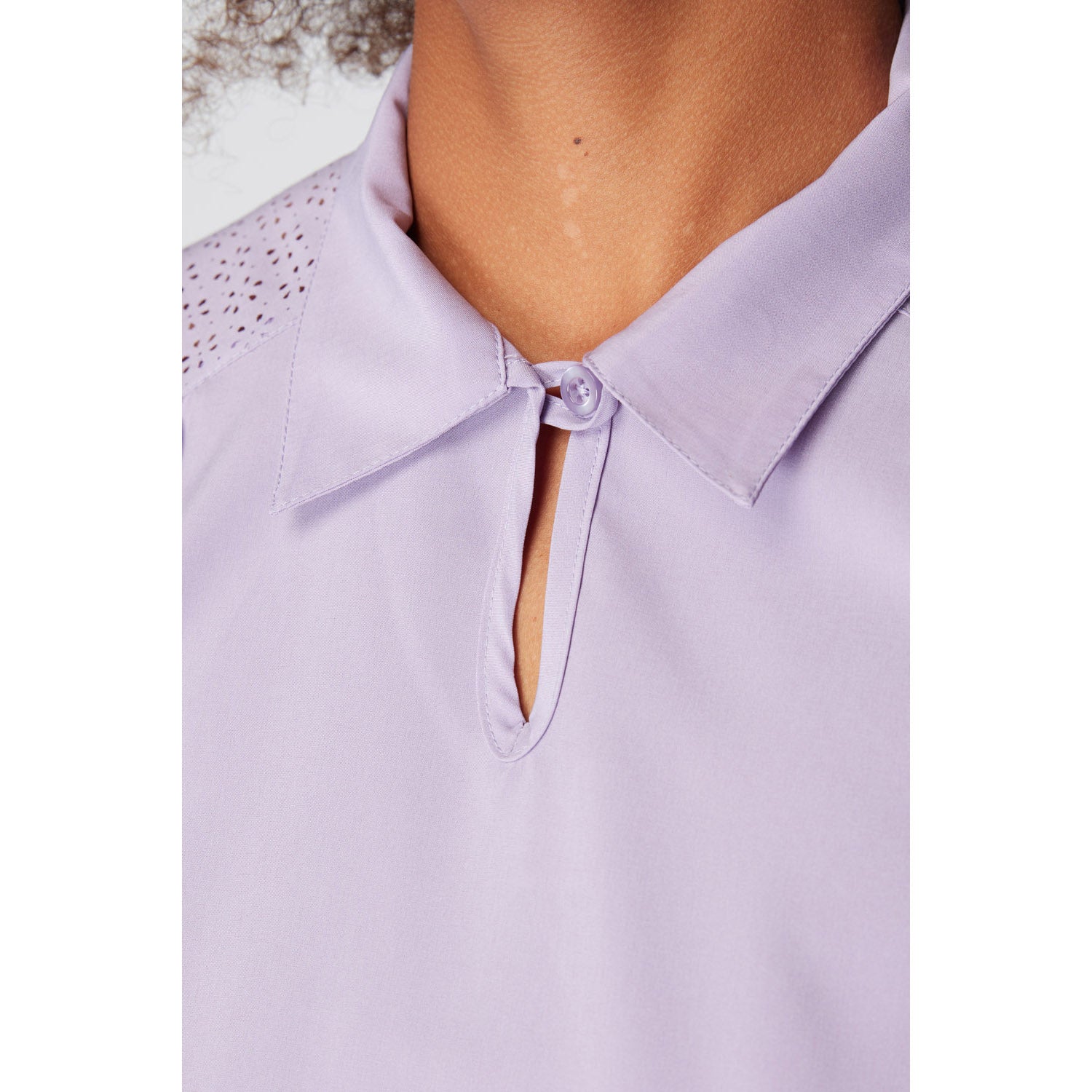 Swing Out Sister Ladies Laser Cap Sleeve Polo in Digital Lavender